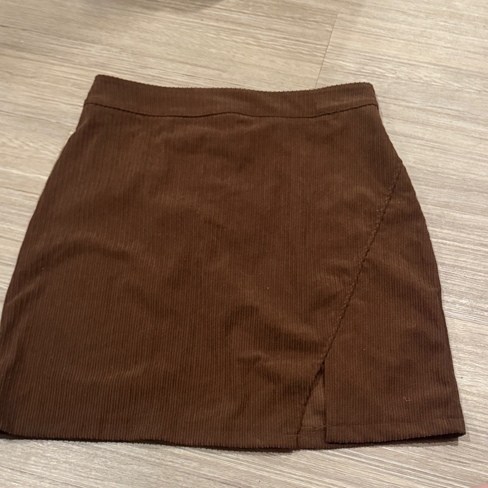 Amazon Brown Corduroy Mini Skirt Size L